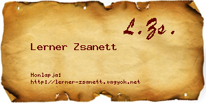 Lerner Zsanett névjegykártya