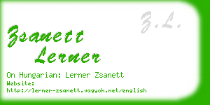 zsanett lerner business card